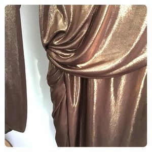 Size 8 liquid GOLD dress by Halston Heritage